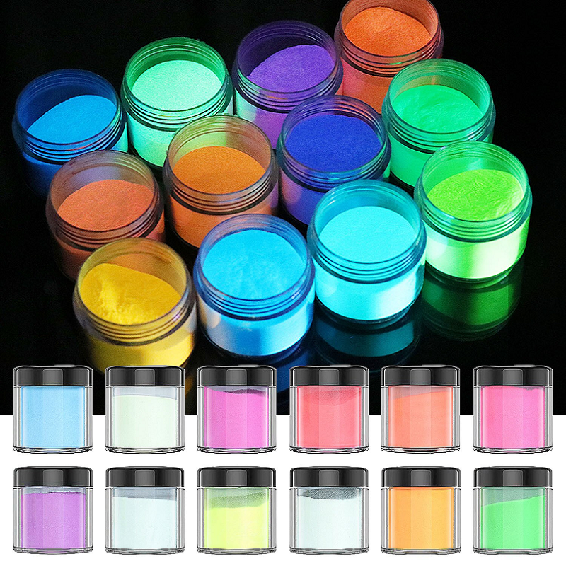 1 Box Neon Phosphor | Powder Nail Glitter Powder glow in the Dark